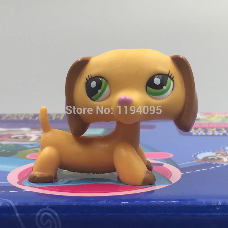 редкие пет шоп игрушки собаки такса #2597 оригинал лпс игрушек бесплатная доставка