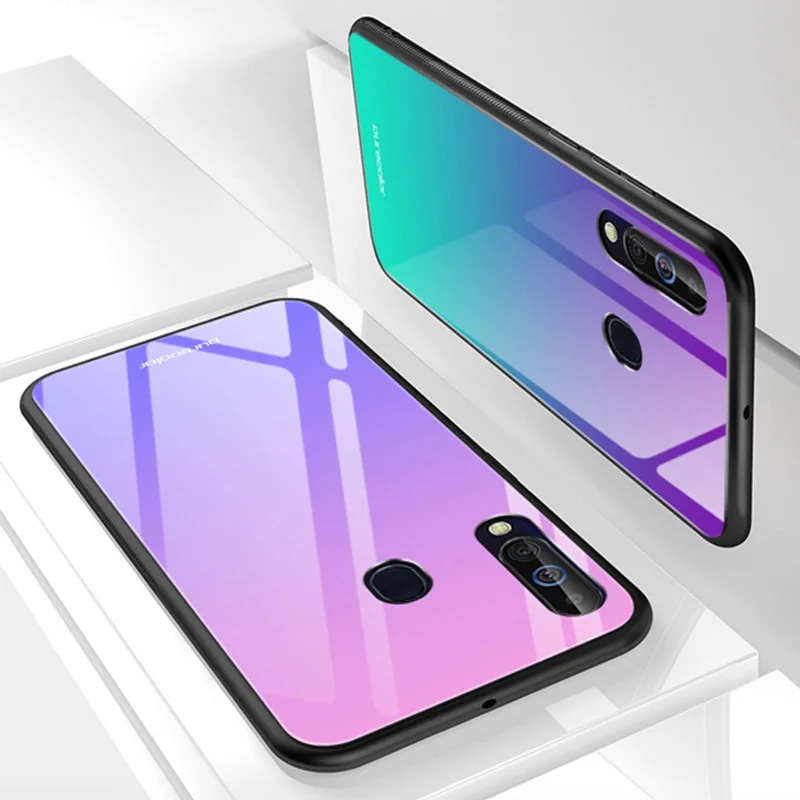 Чехол для Samsung A60 с изображением девушки-волка из закаленного стекла силикона ТПУ