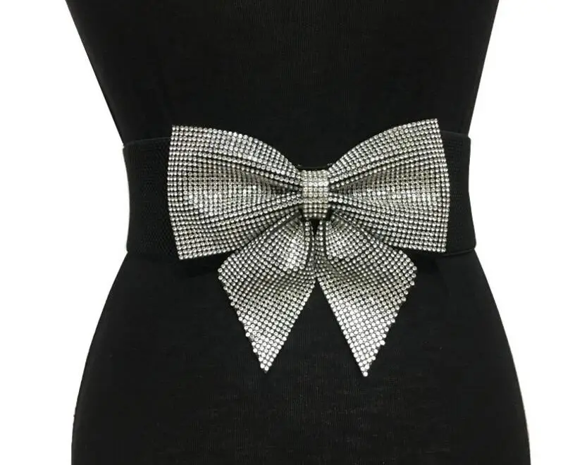Модные новые хрустальные стразы с бантом ремни для женщин Невеста Свадебная