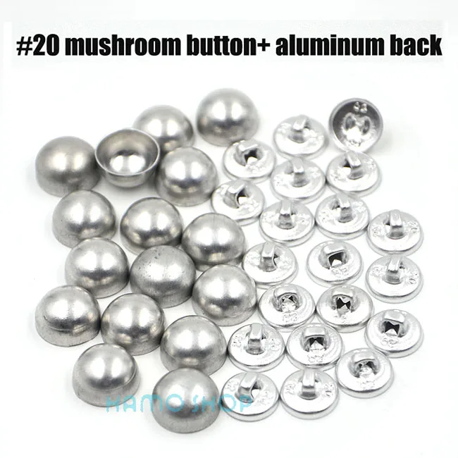 L20 100 компл./лот# 16-60Aluminum круглый грибы ткань покрыта тканью защитное покрытие для кнопки металлические ювелирные изделия аксессуары ручная работа, сделай сам, ремесло 4Buttoms - Цвет: L20