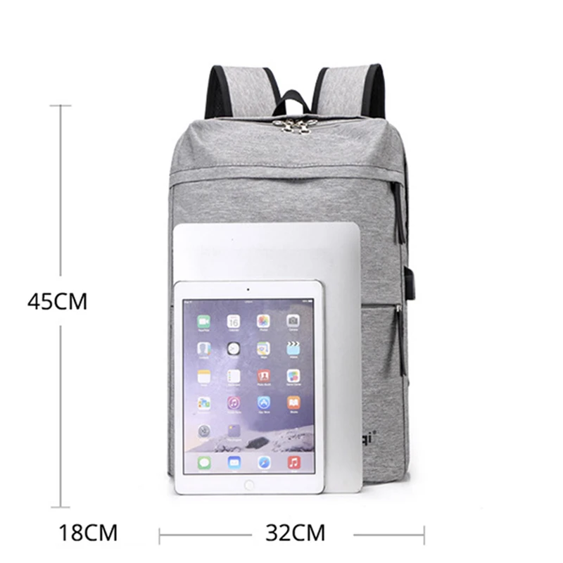 

15.6 Inch Laptop Backpack USB Charging Casual Waterproof Bag Men Women Anti Theft Backpack School Bag 2019
