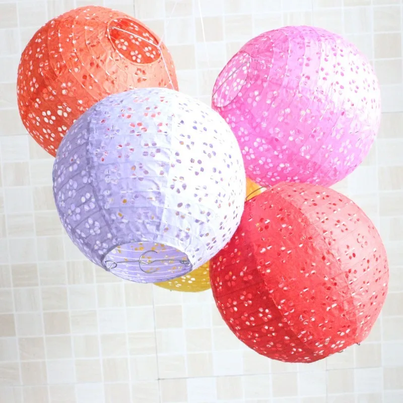 

AJP 1PC 30cm paper lanterns hollow New Year Mall Activities arranged marriage marriage room decorated paper lanterns drowning