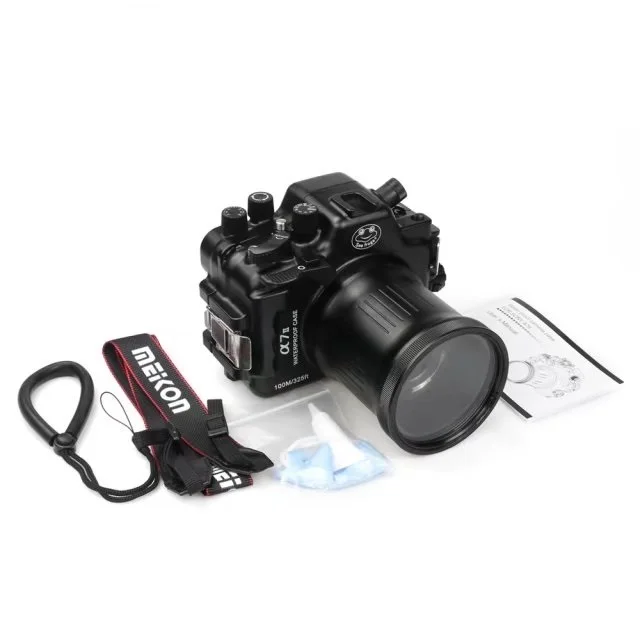 Для sony A7 II Mark II Meikon 100 M/325ft подводный водонепроницаемый алюминиевый чехол для камеры с объективами 16-35 мм и 28-70 мм