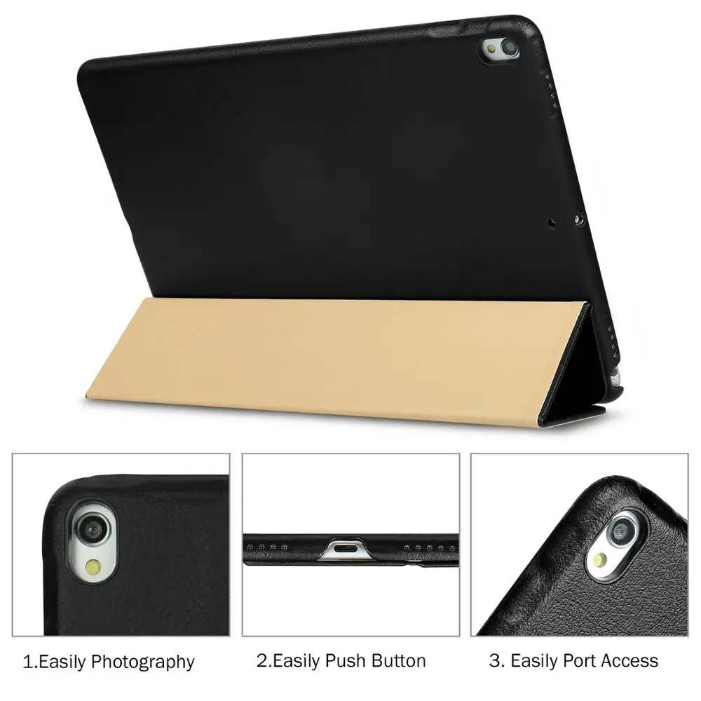 Jisoncase для iPad Air(3rd Gen) 10," кожаный тонкий складной Ультра легкий защитный чехол с автоматическим пробуждением/сном