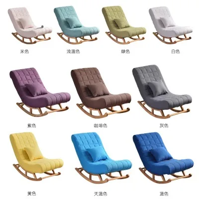 Single Rocking Chair Луи мода мебель для гостиной один кресло-качалка Диван Европейский твердой древесины старый человек легко взрослый ленивый - Цвет: Single Rocking Chair