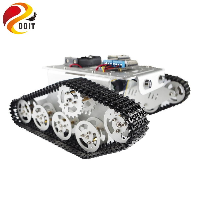 DOIT T300 RC WiFi робот бак шасси автомобиля управляется Android/iOS Телефон на основе Nodemcu