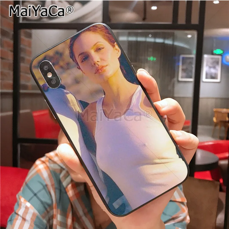 MaiYaCa Angelina Jolie супер милые чехлы для телефонов iphone 11 Pro X 8plus 7 6splus 5s se 7plus чехол