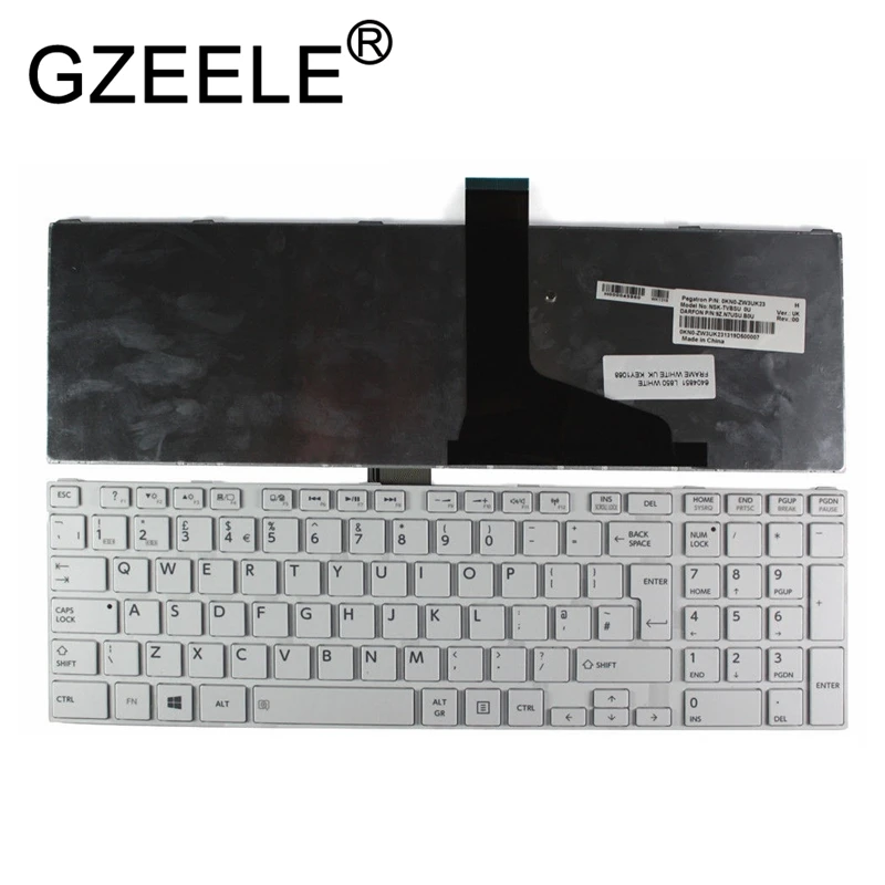 Клавиатура GZEELE UK (GB) для Toshiba Satellite Pro C850 C855D C850D C855 C870 C870D C875 L875 L850 L850D L855 L855D L870 L950