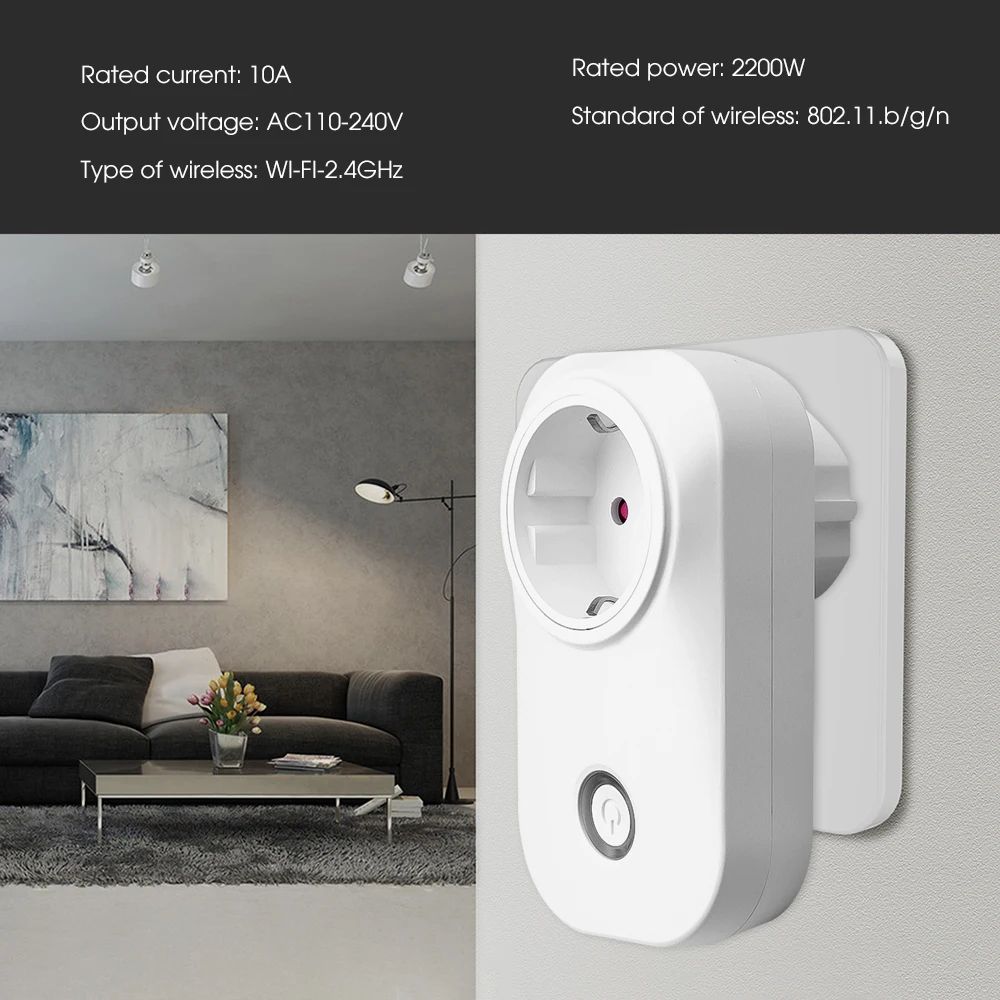 Kebidu 10A умный WiFi Пульт дистанционного управления таймер розетка ЕС вилка для