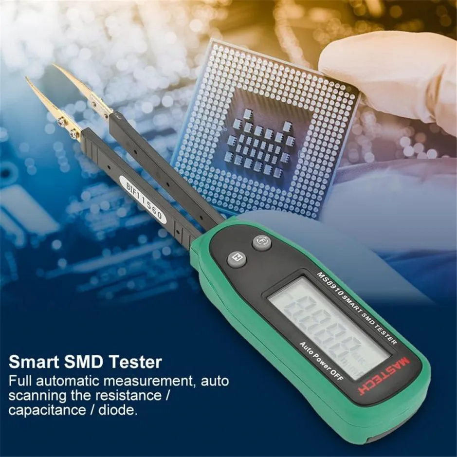 Оригинальный Смарт тестер MASTECH SMD измеритель емкости мультиметр MS8910 3000 отсчетов