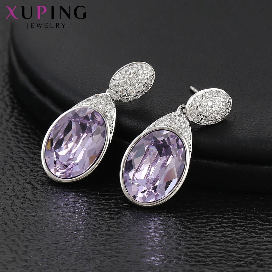 Xuping романтический стиль изысканные серьги-гвоздики кристаллы от Swarovski популярные ювелирные изделия для женщин Подарки на день благодарения S142.2 94689