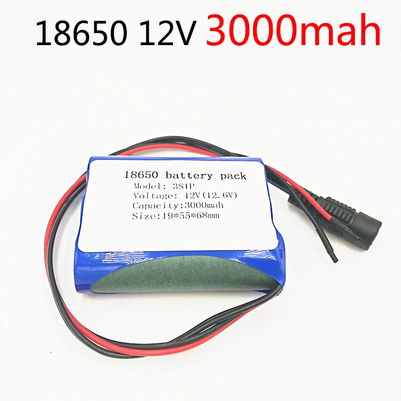 Laudation 12V 3000mAh 3S 1P Литий-ионная батарея 18650 литиевая аккумуляторная батарея защитная пластина перезаряжаемая 1а зарядное устройство