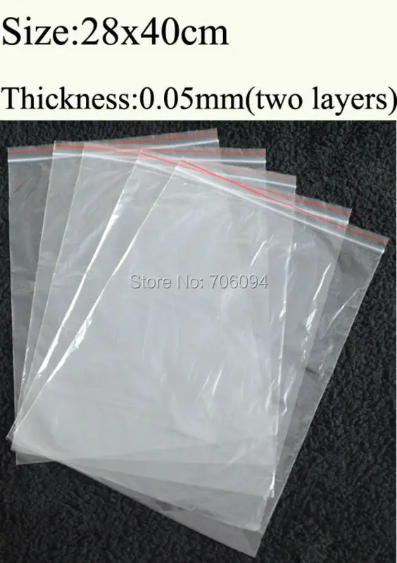 

28x40cm(11''x15.8'') Jewelry Ziplock Zip Zipped Lock Reclosable Plastic Poly Clear Bags Jewelry 200pcs/lot