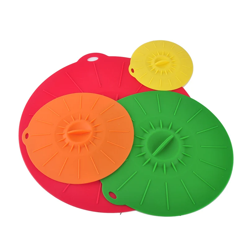 5 шт. универсальная Силиконовая Вакуумная Крышка чаша кастрюля для приготовления