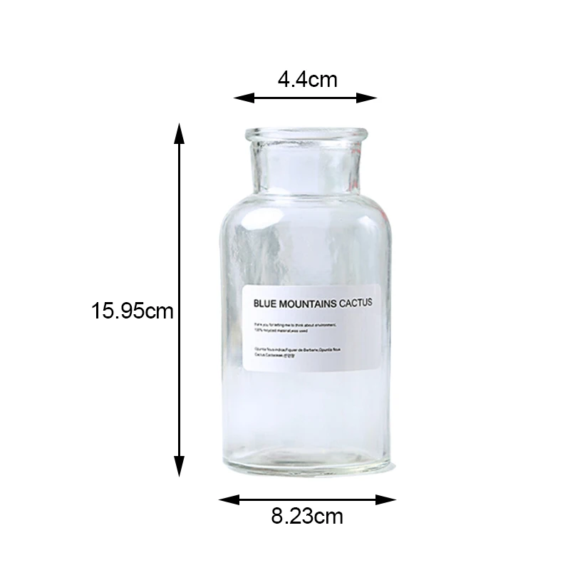 500ml Transparent Скандинавская стеклянная Цветочная композиция для вазы, гидропонная Настольная Ваза, украшение дома, Цветочная ваза для цветочного украшения - Цвет: 500ml Transparent