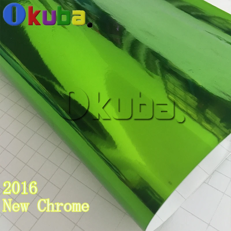 Новое поступление 2016 зеленая хромированная виниловая пленка зеркальная