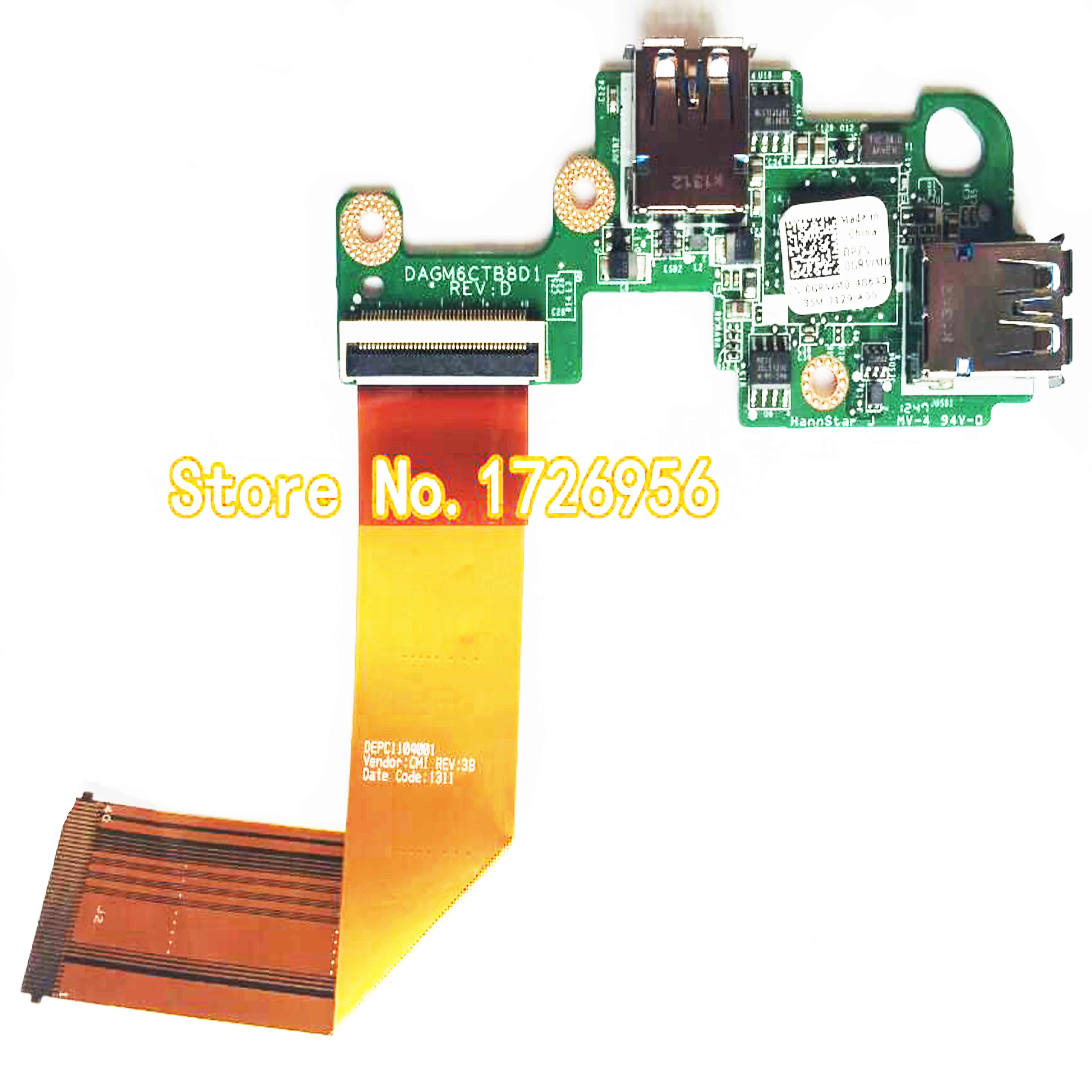 Плата ввода/вывода для Dell XPS 15 L501X L502x USB 3,0 и гибкий кабель GRWM0 0GRWM0 DAGM6CTB8D0 DAGM6CTB8D1
