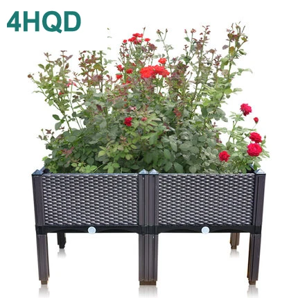 Большой пластиковый цветочный горшок коричневого цвета Европейский семейный