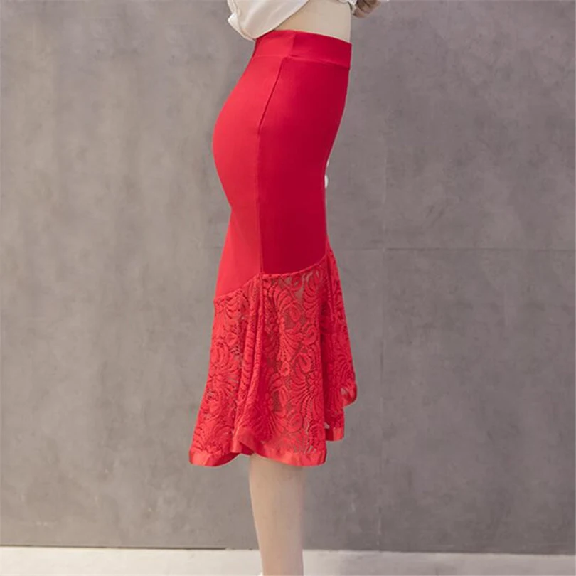 Женская кружевная юбка карандаш с высокой талией 749|work skirts|mermaid skirtskirt ladies |