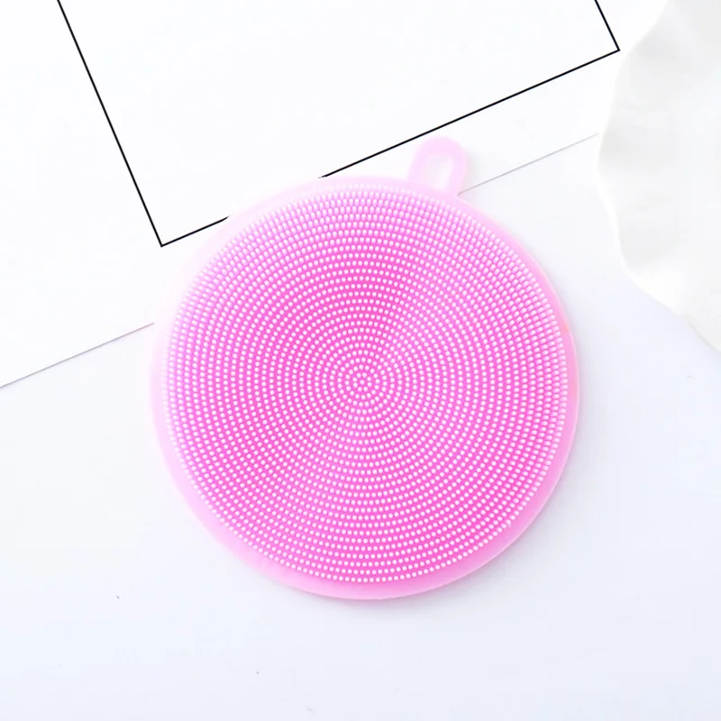pink Волшебные чистящие щетки, силиконовая чаша для мытья посуды, губки для мытья кастрюль, легко моющиеся щетки, моющее средство, губки для мытья посуды - Цвет: pink