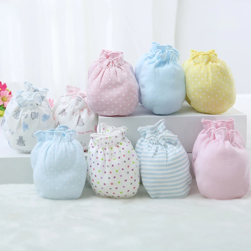 5 Pairs/set baby gloves winter 100% cotton all seasons soft newborn safety infant boys girls anti scratch mittens | Детская одежда и