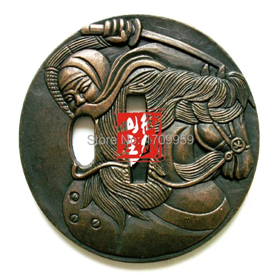 Чудесный сплав резной Tsuba Guard для японского вакидзаси Самурай меч катана Nice|Мечи| |