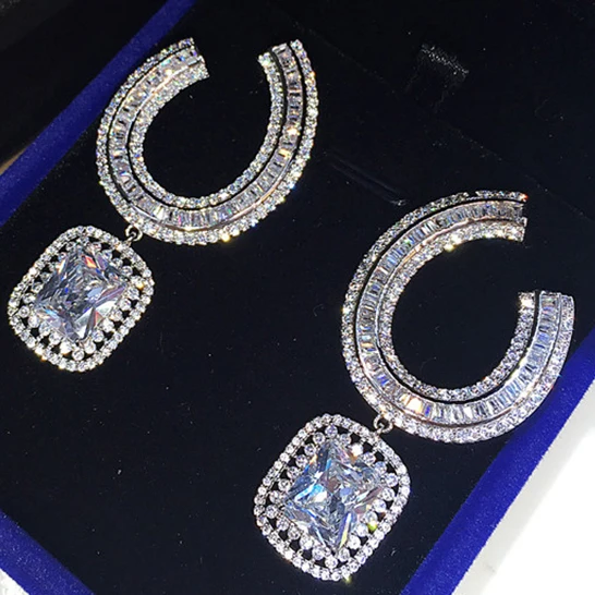 Элегантный дизайн роскошные свадебные украшения аксессуары кубический циркон