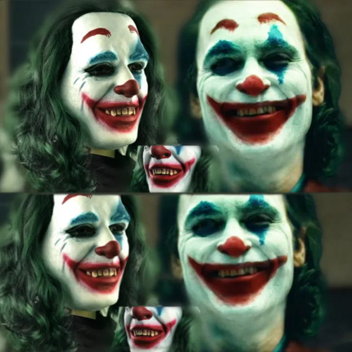Латекс с париком клоун Pennywise костюм клоун красочные волосы страшная маска для вечеринок Забавный Косплей Джокер зеленые маски для волос реквизит для волос подарок
