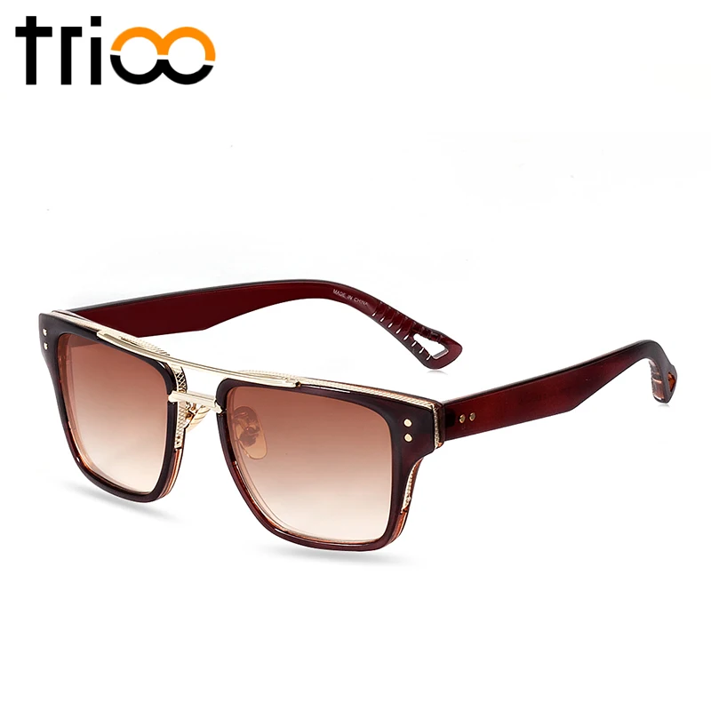 Очки солнцезащитные TRIOO Мужские квадратные крутые Роскошные брендовые