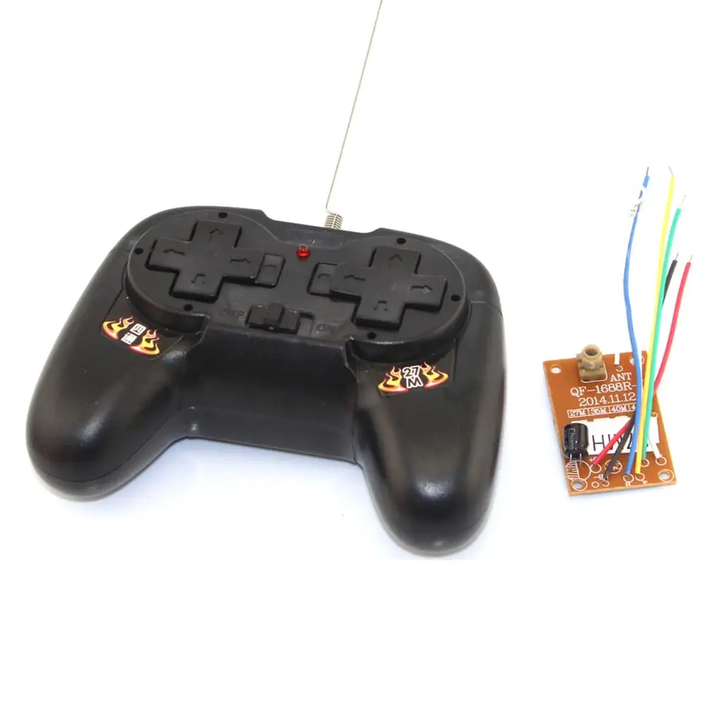 4CH 27 МГц 10 м дистанционный передатчик и приемная плата с антенной для DIY RC Car Robot