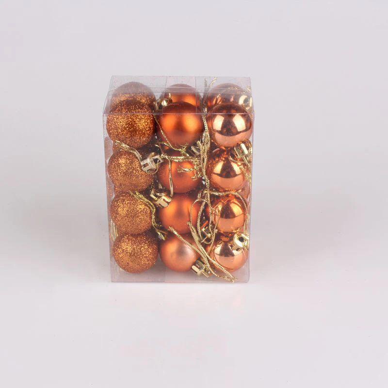Orange Yellow 24 шт./лот,, 12 цветов, блестящие рождественские безделушки, вечерние украшения для дома, сада, украшения для рождественской елки - Цвет: Orange Yellow