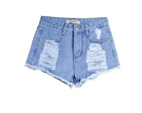 2017 женские летние рваные с высокой талией Джинсовые шорты керлинг джинсовые