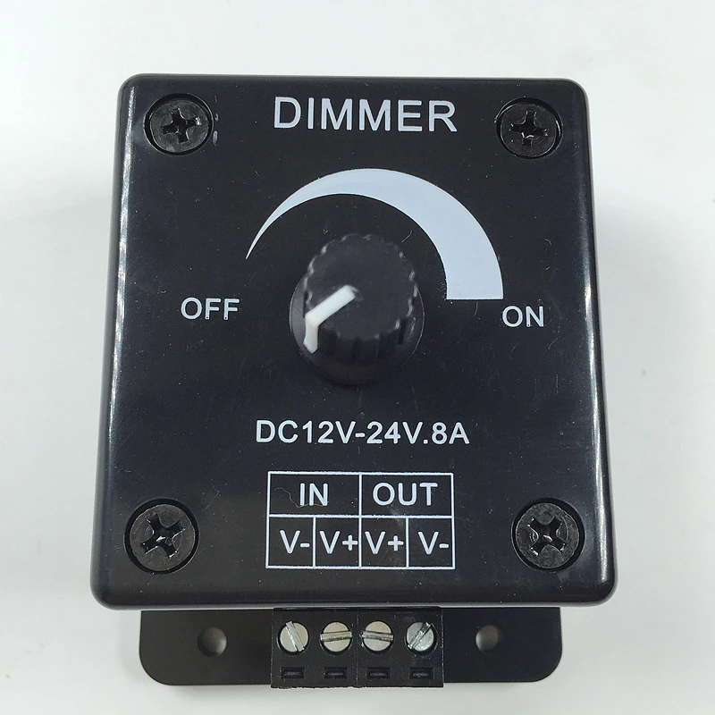 Черный/белый светодиодный диммер DC 12V 24V 8A Регулируемая яркость панель с