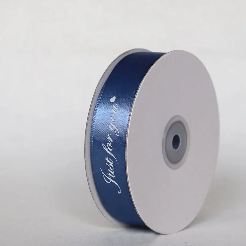 Blue grey 45 м/лот 2,5 см письмо атласные ленты волос лук/вечерние/день рождения цветок DIY отделочная лента художественное оформление ручной работы материалы LX788 - Цвет: Blue grey