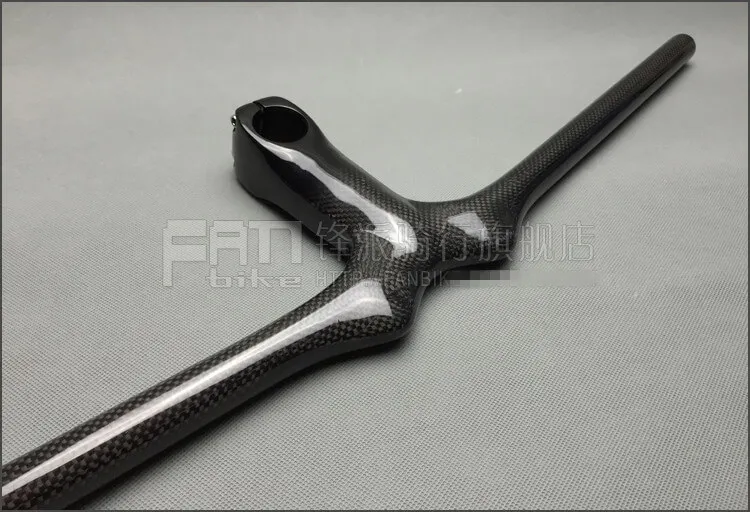 

TOSEEK Full Carbon Fiber Flat Handlebar 28.6mm Stem Integration BMX Road Bike Bent Bar Handlebar 580/600/620/640mm Gloss Black