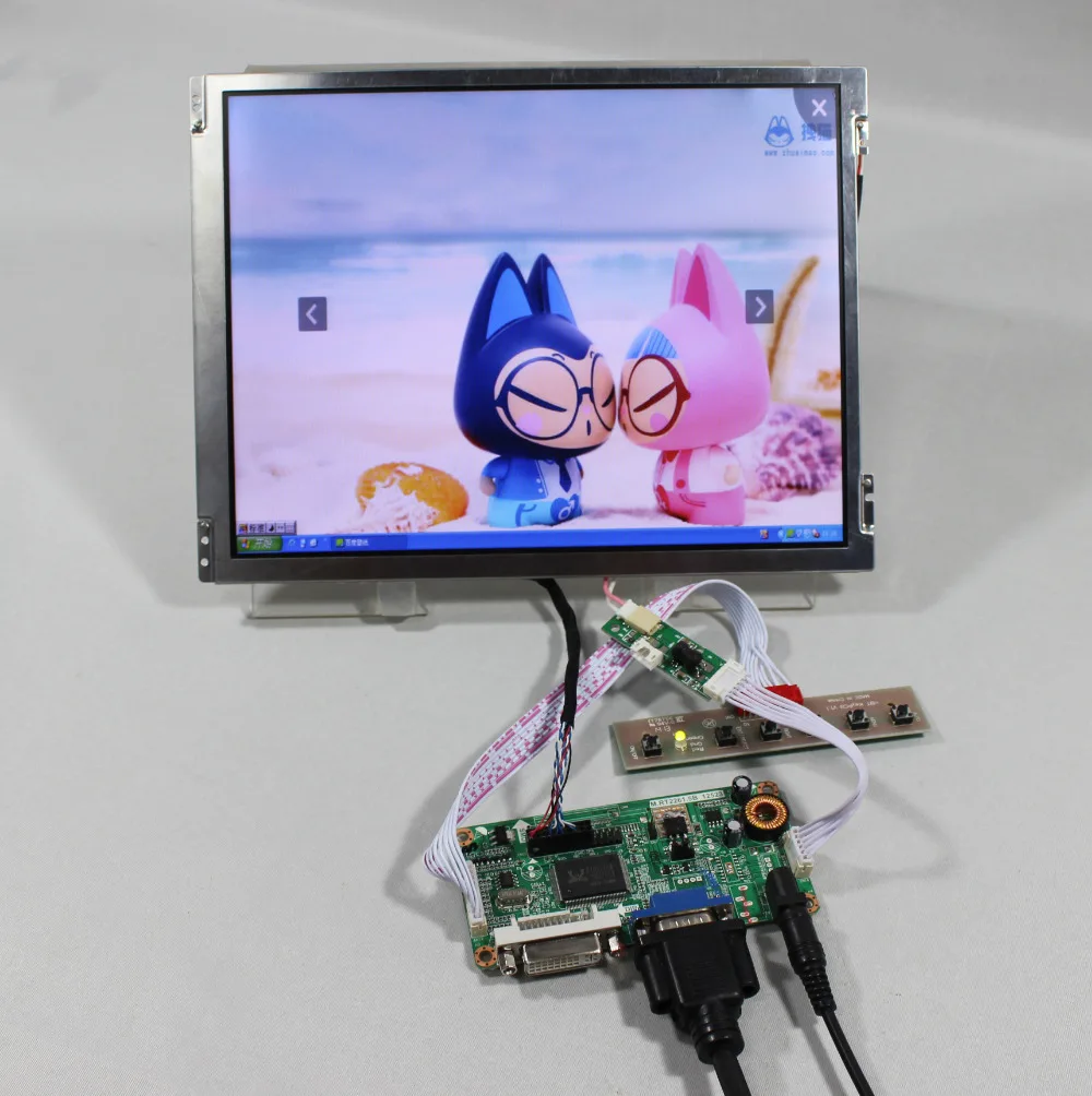 

DVI VGA lcd controller board RT2281 with 10.4inch TM104SDH01 800x600 Lcd screen