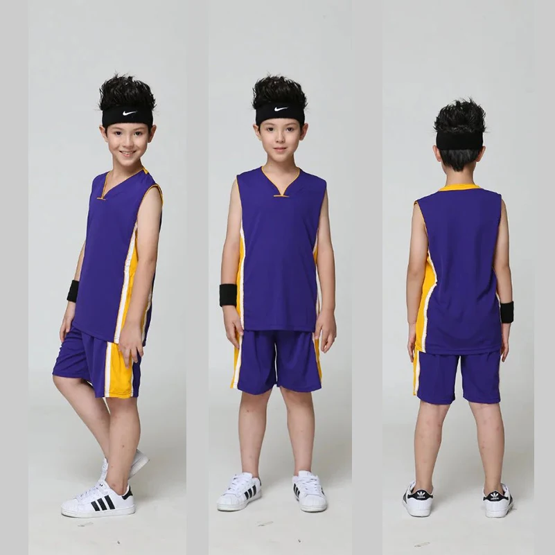 Пустой Баскетбол Джерси для обучения детей рубашка Шорты женщин комплект