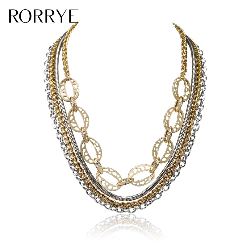 2017 модный коренастый цепи подвеска choker макси заявление ожерелье многослойные