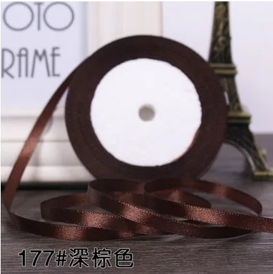 25 ярдов/рулон атласная лента для подарков 0 6 см|faced satin ribbon|satin ribbonsingle face ribbon |
