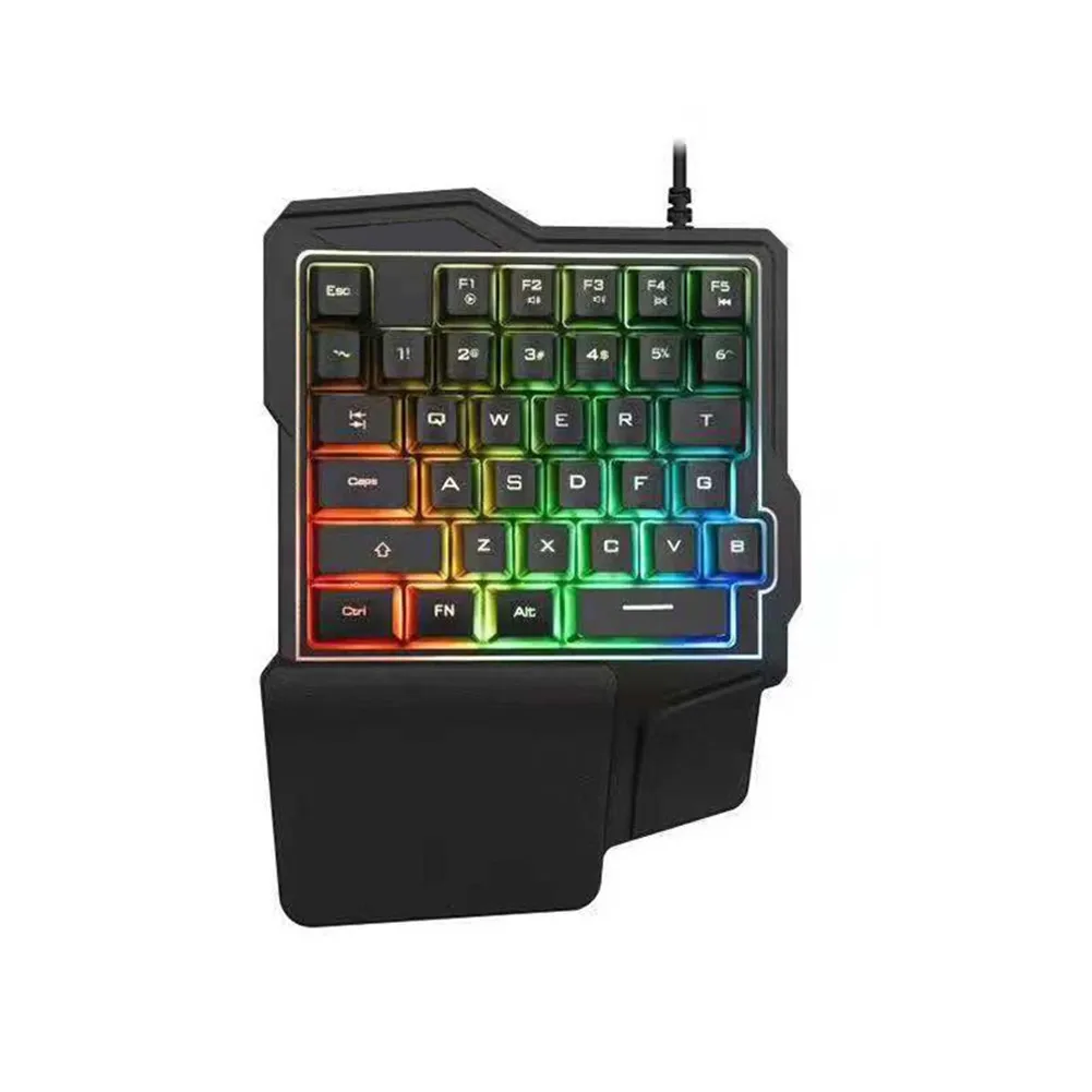Механическая игровая клавиатура с одной рукой маленькая подсветкой HSJ
