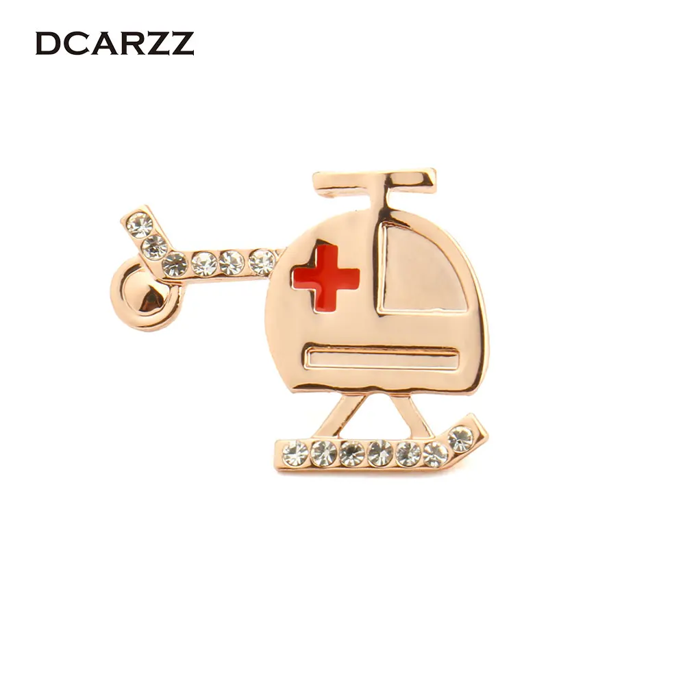 Булавка для экстренного вертолета брошь с кристаллами в виде воздушной машины