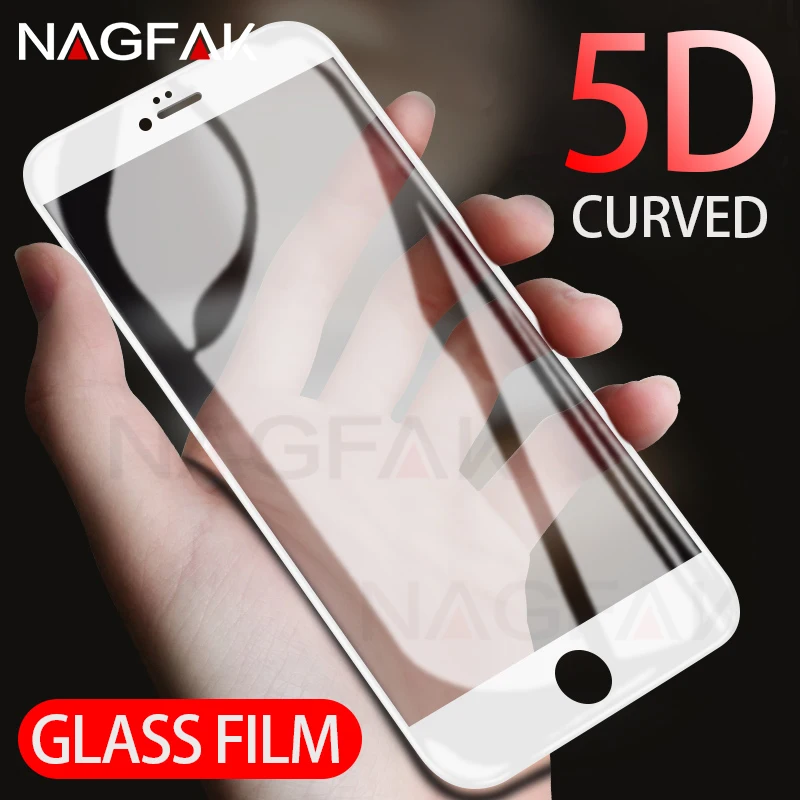NAGFAK 5D изогнутое закаленное стекло для iPhone 8 7 Plus 6 6s анти разбивающая Защитная