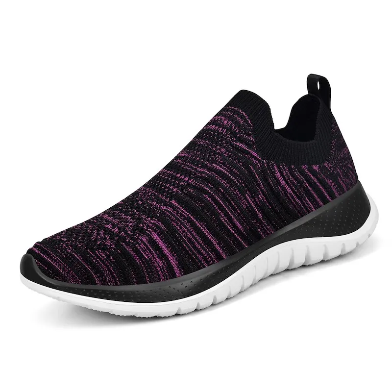 Unisex Women Men Breathable Mesh Running Shoes Unisex Sport Sneakers for Men's and Women Athletic Shoes Summer Free Run Shoes - Цвет: black purple