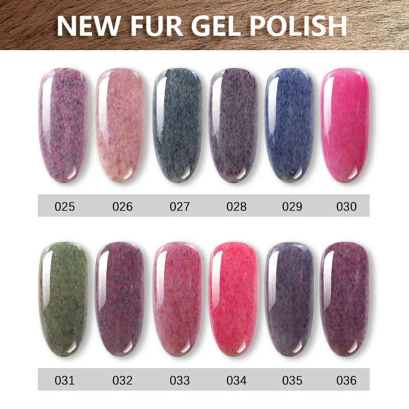 MSHARE 1kg Faux Fur Nail Gel Polish Hybrid Paint Varnishes Art UV Enamel 36 Colors | Красота и здоровье