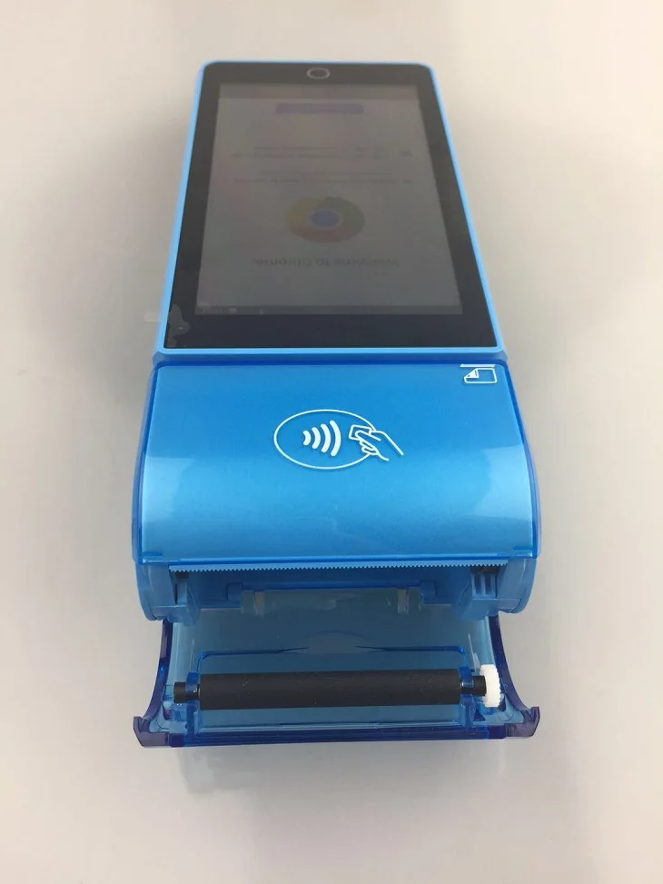 Портативный платежный POS терминал с IC считыватель магнитных карт NFC сканер штрих-кода для andorid 7,0