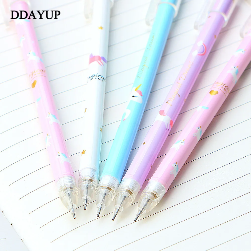 Карандаш автоматический механический с единорогом для девочек 0 5/0 7 мм 4