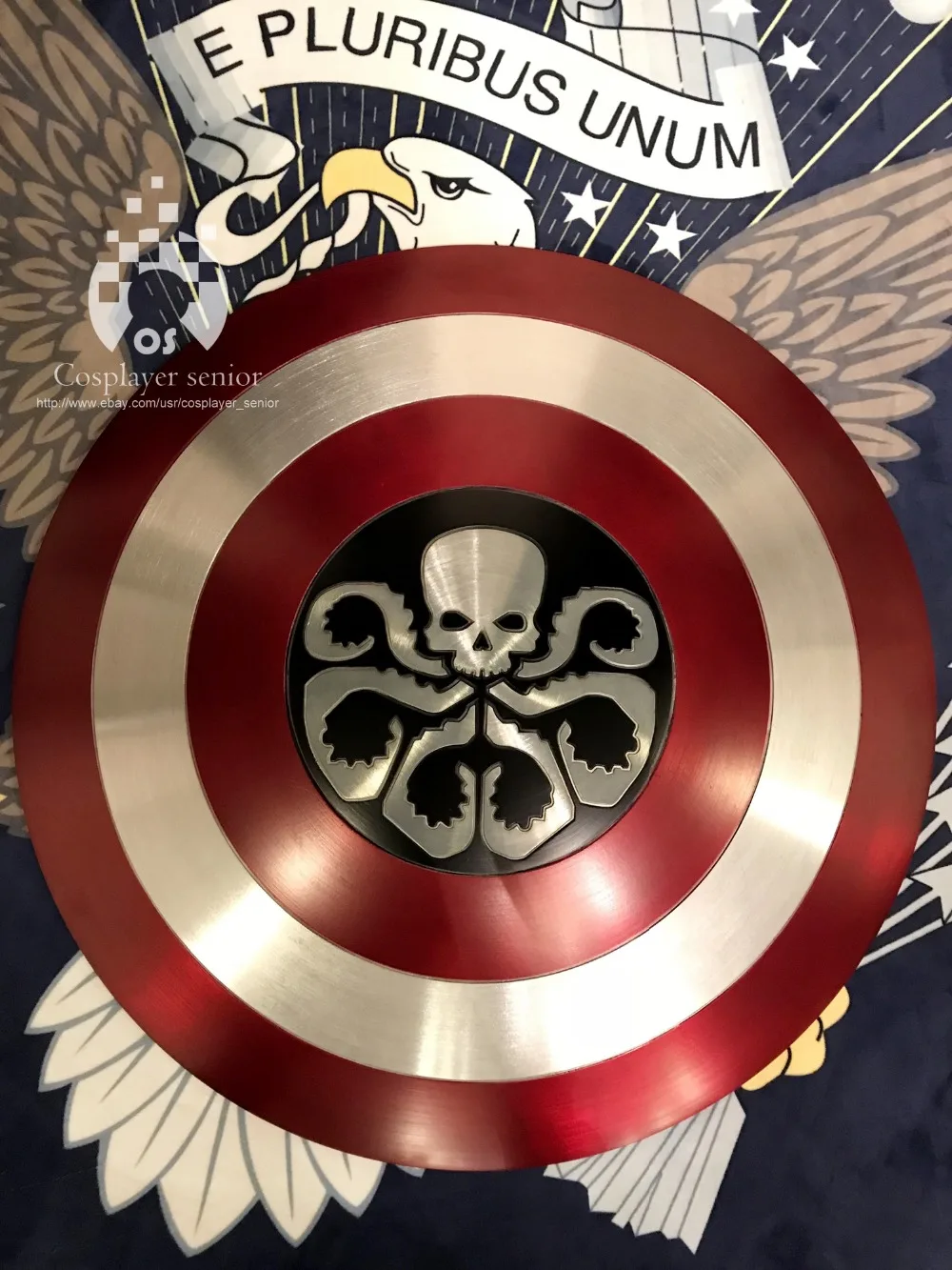 Алюминиевый металлический щит для косплея 57 см Капитан Америка 1:1 HYDRA/OCTOPUS подарок