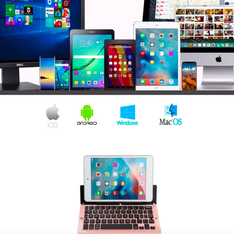 Портативный планшет Беспроводная складная Bluetooth клавиатура для дома для iPhone Android телефон для iPad универсальная мини клавиатура