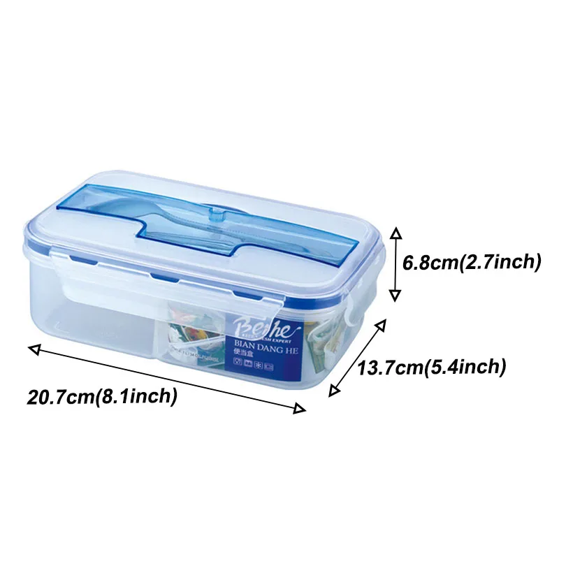 Ланч бокс целебный пластиковый герметичный суп с 3 ячейками микробавной духовкой