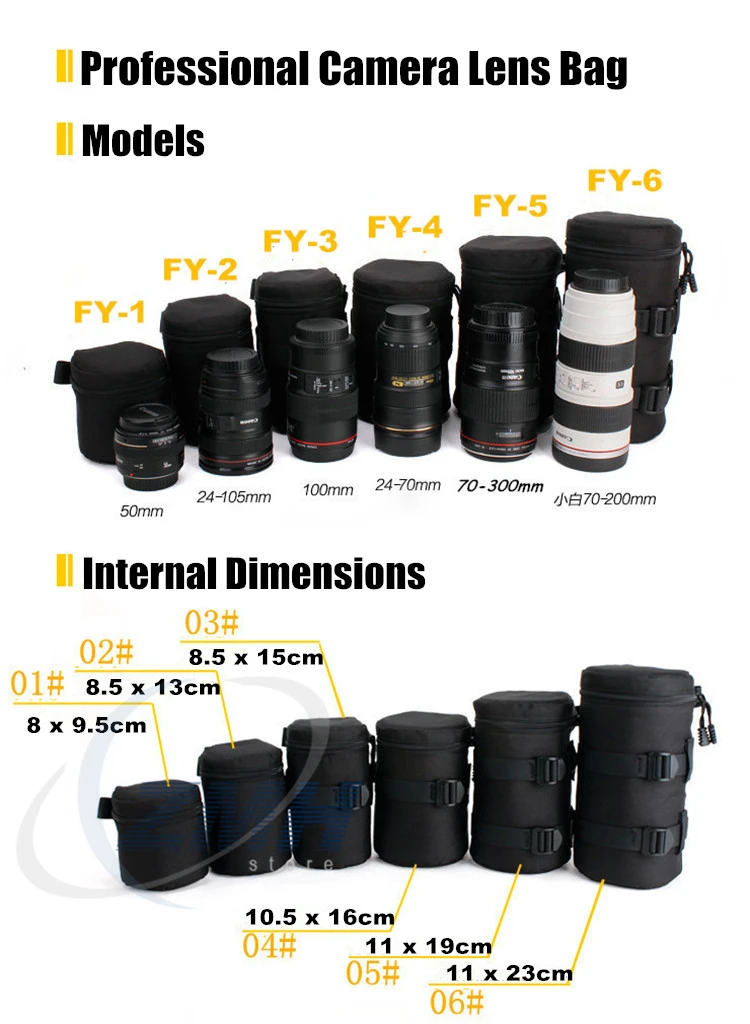 Универсальная сумка для объектива камеры водонепроницаемый противоударный